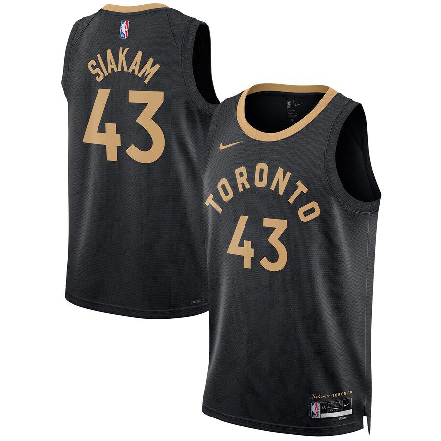Men Toronto Raptors #43 Pascal Siakam Nike Black City Edition 2022-23 Swingman NBA Jersey->washington wizards->NBA Jersey